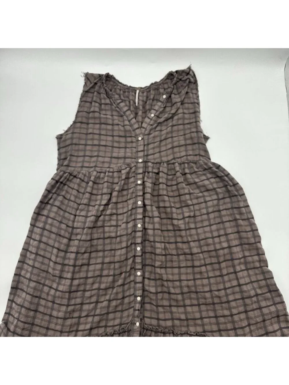 Free People Edie Size Large Oversized Duster Lagenlook Cottagecore Maxi Dress - Picture 9 of 16